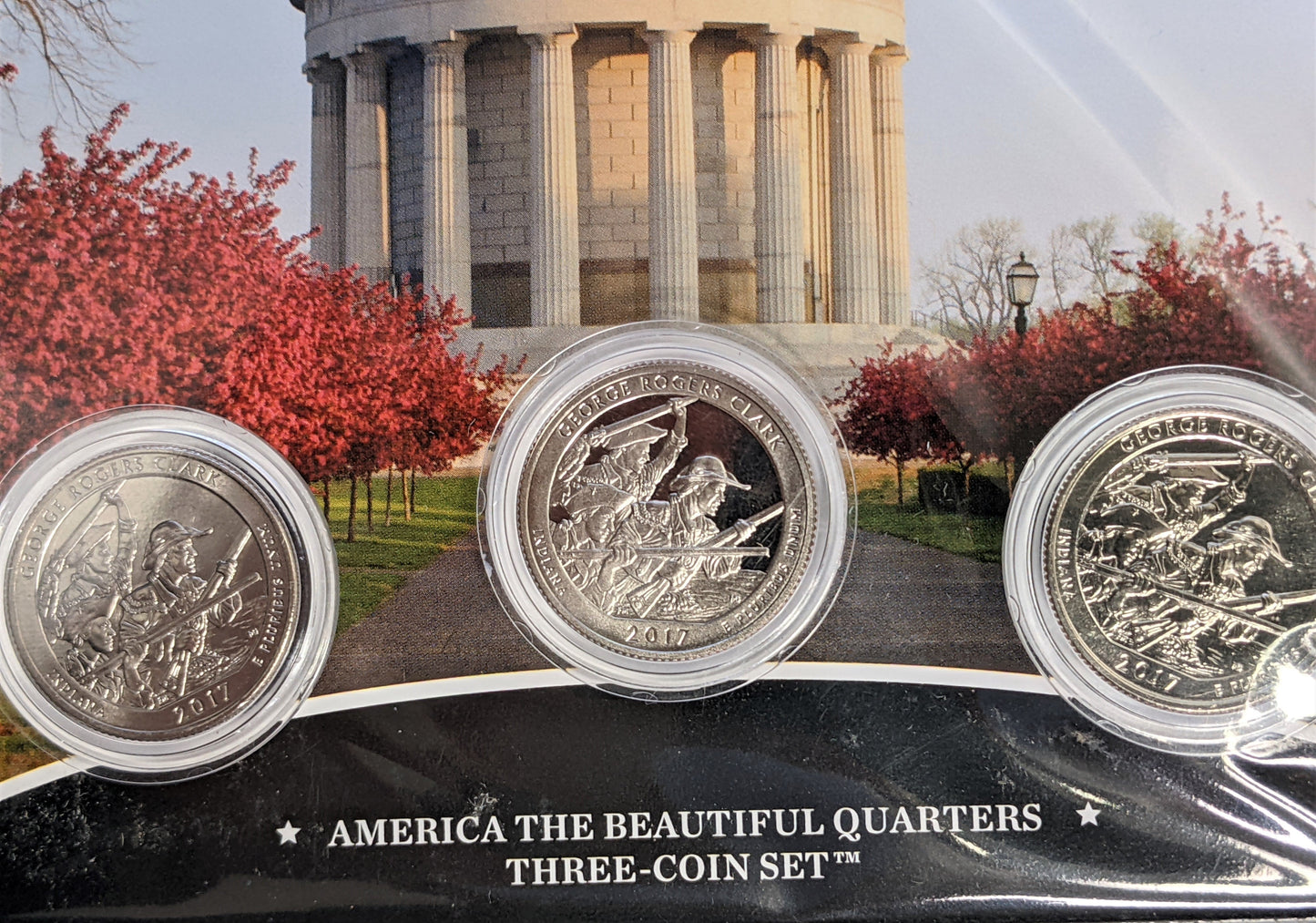 America The Beautiful Quarters - National Historic Park George Clark - Three Coin Set