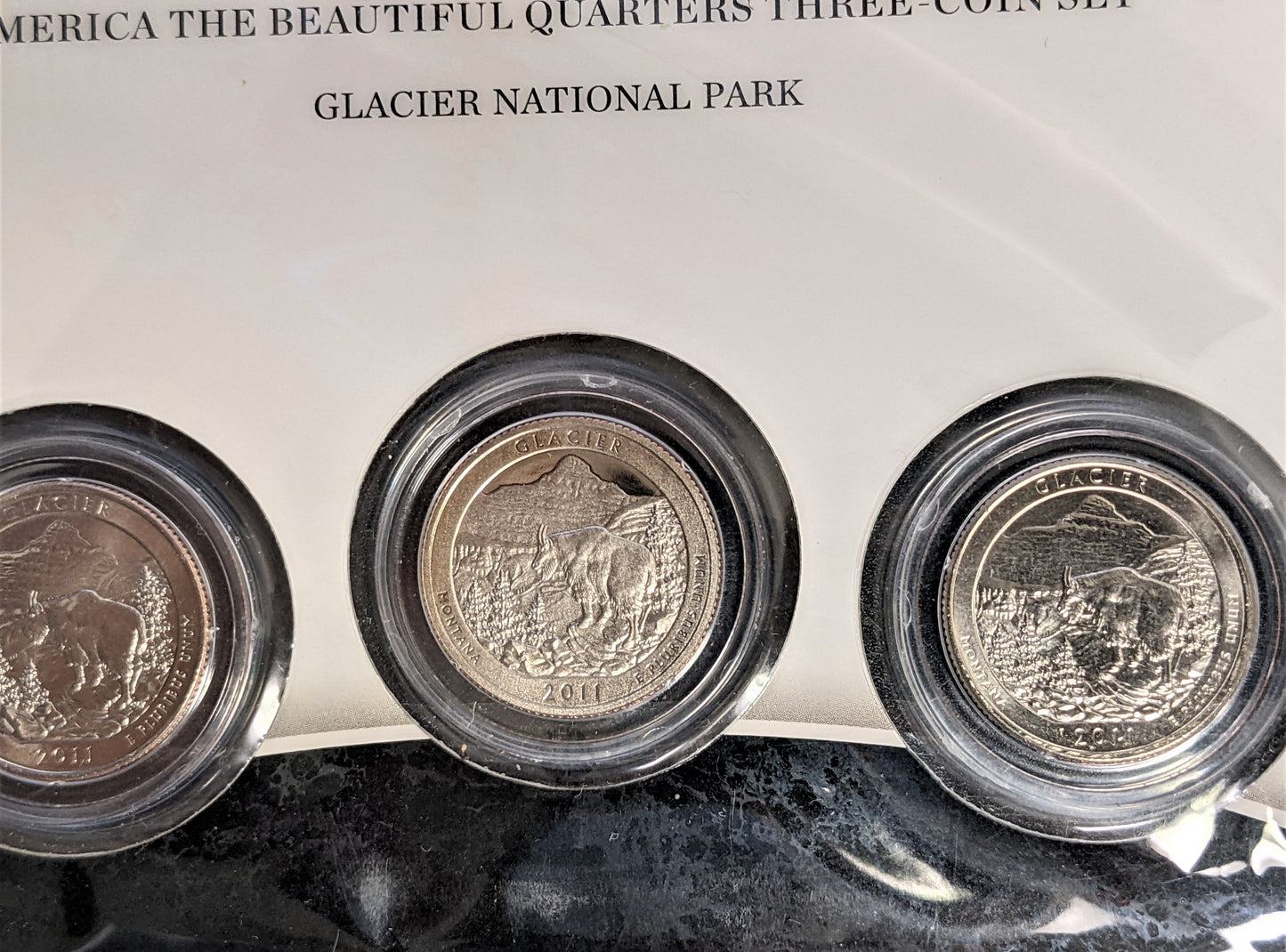 America The Beautiful Quarters - National Historic Park Glacier - Three Coin Set