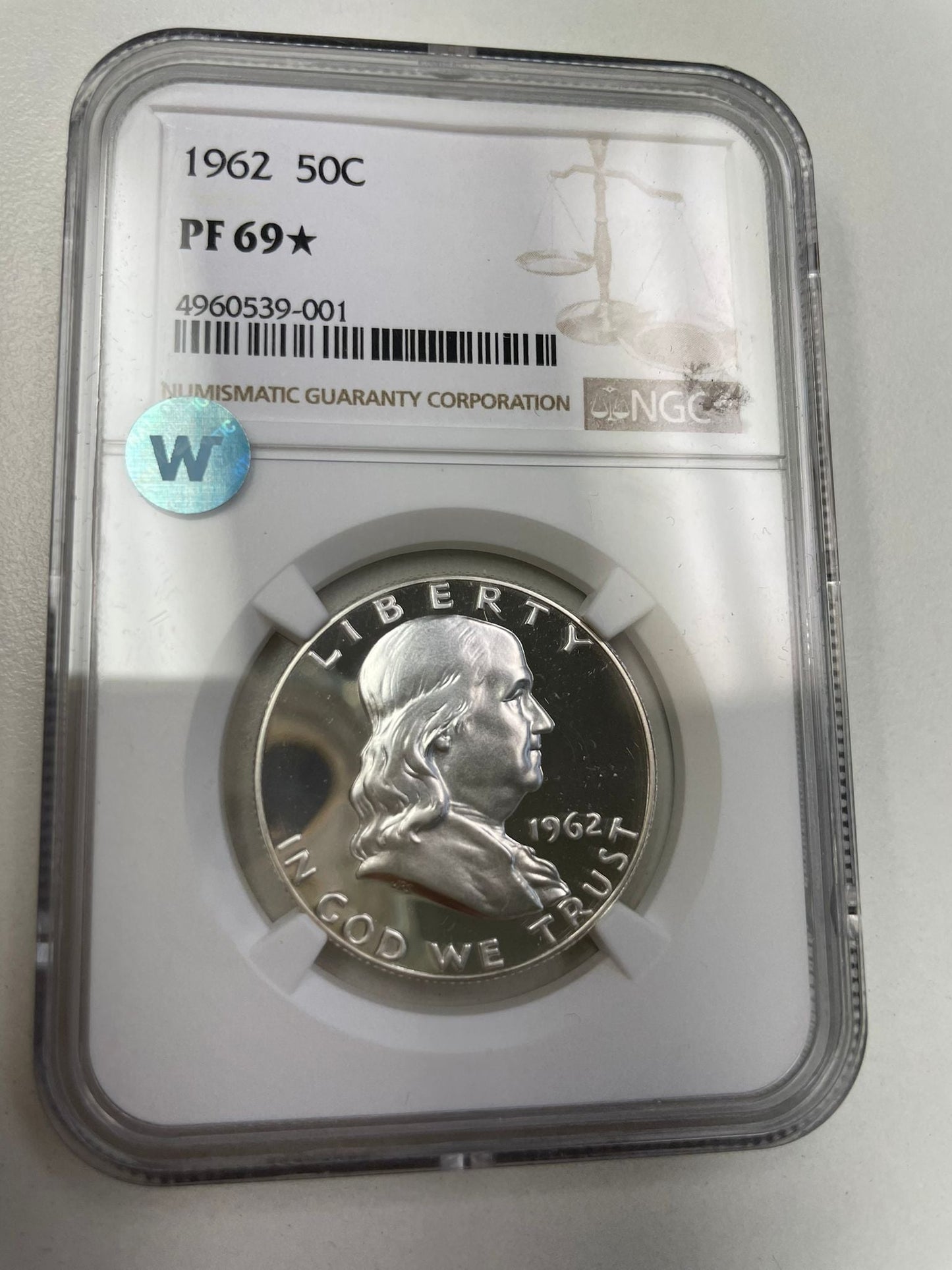 1962 Franklin Silver Half Dollar - NGC PF69 Star Sight White