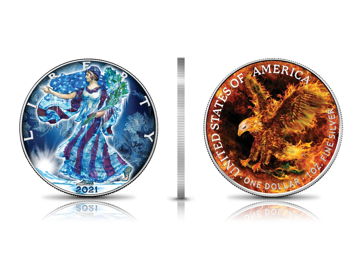 2021 Fire & Ice Silver Eagle Transitional Set - Icon Mint