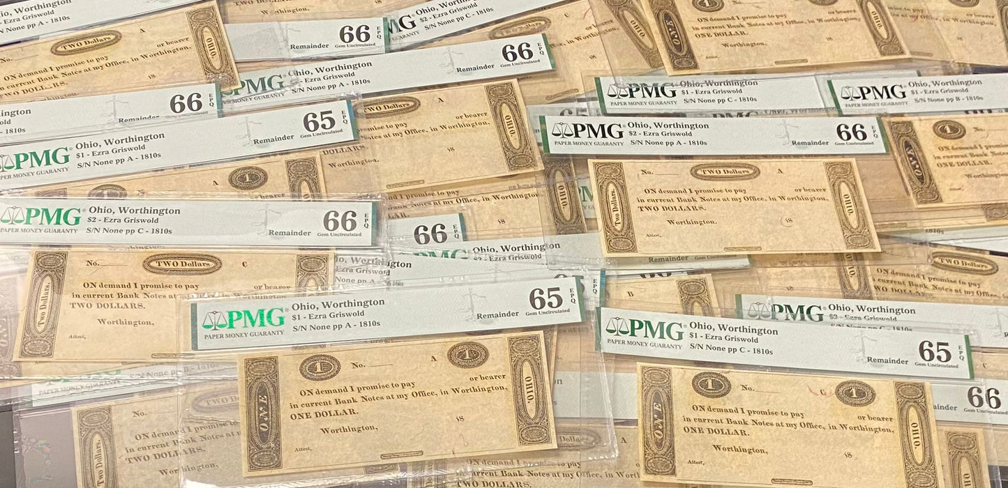 1810 Worthington Obsolete Note - PMG Certified 65