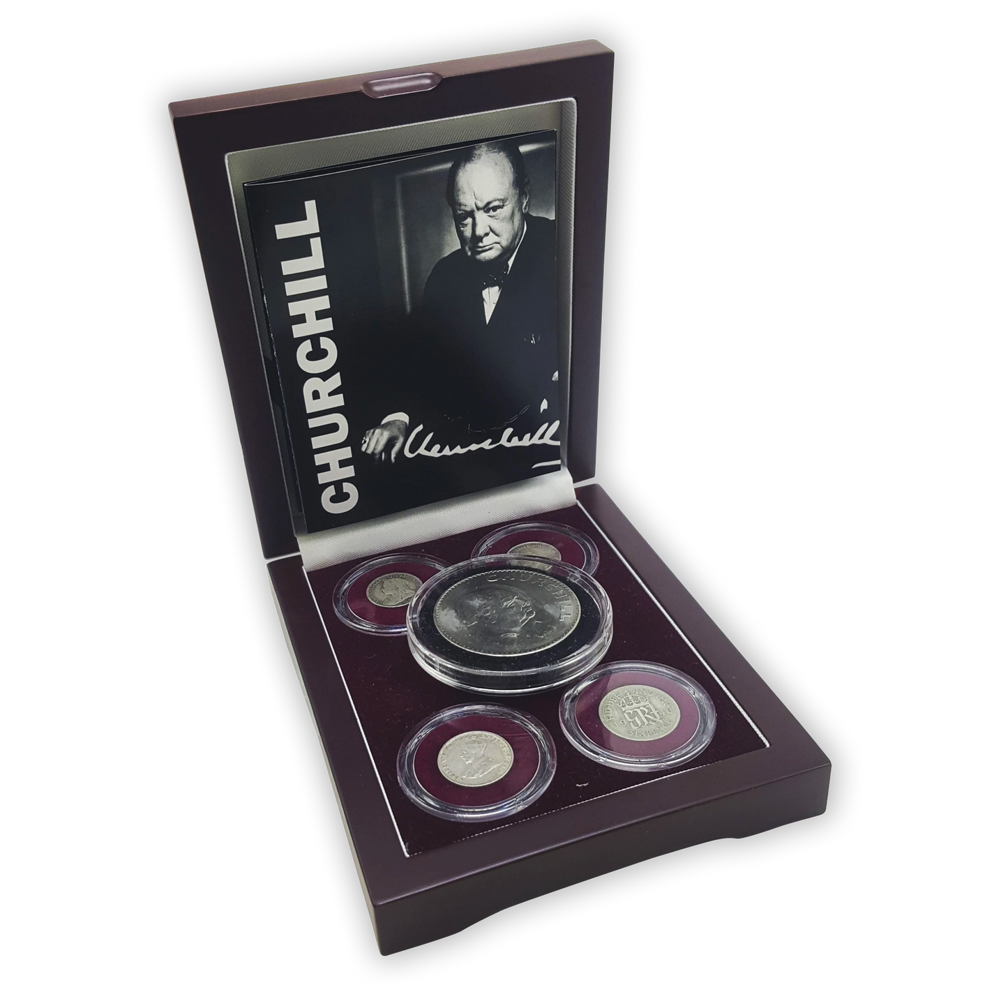 Winston Churchill: Five Coin Collection (Wooden Box)