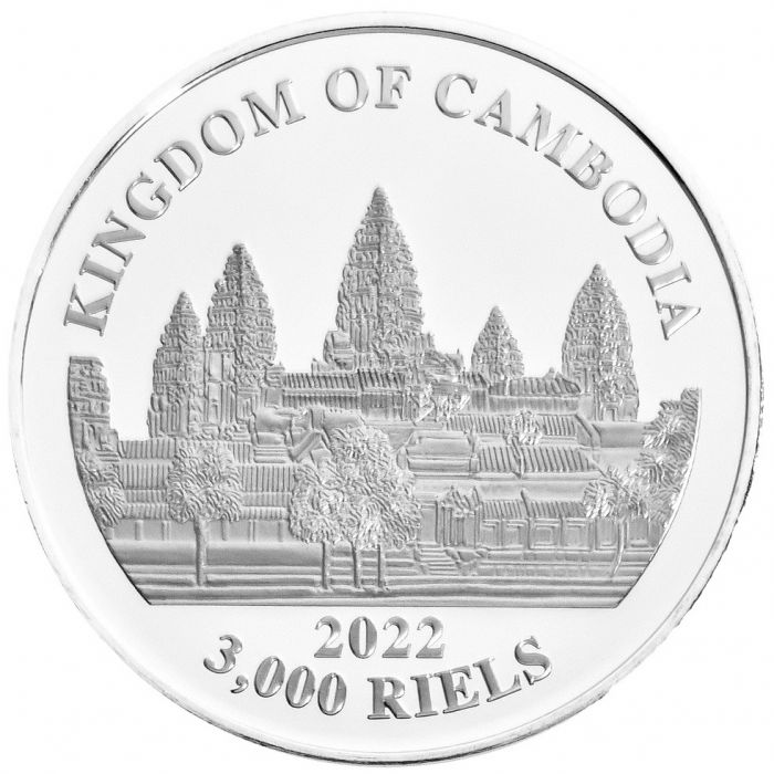 2022 Cambodia Lost Tigers of Cambodia - 1 oz 999 Silver BU Coin