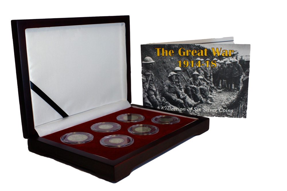 The Great War Box: 6 Silver Coins from the First World War (WWI)