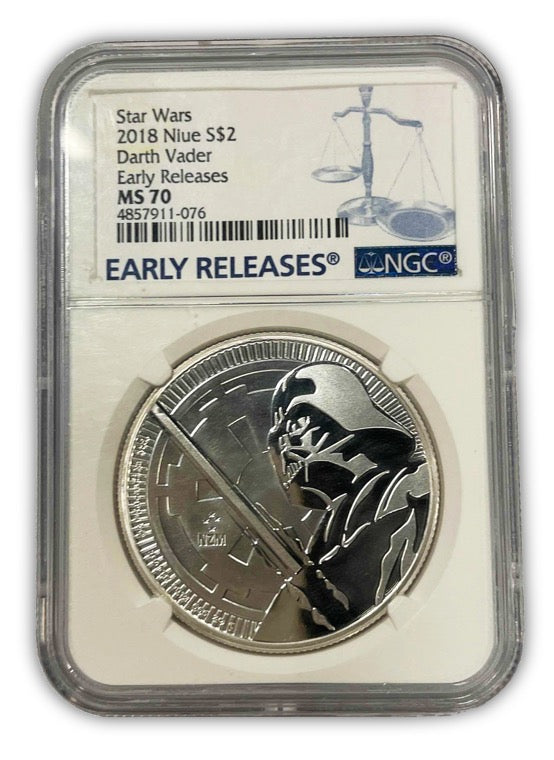 2018 Darth Vader 1 Oz Silver - NGC MS70 ER Early Release