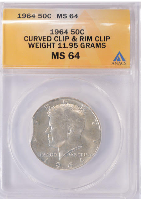 Grab Bag - Certified Kennedy Half Dollar Clipped Planchet Error