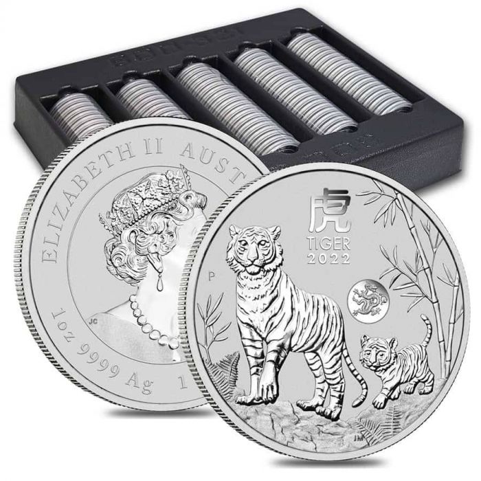 2022 1oz Australia Lunar Series III Year of The Tiger Dragon Privy .9999 Silver Coin