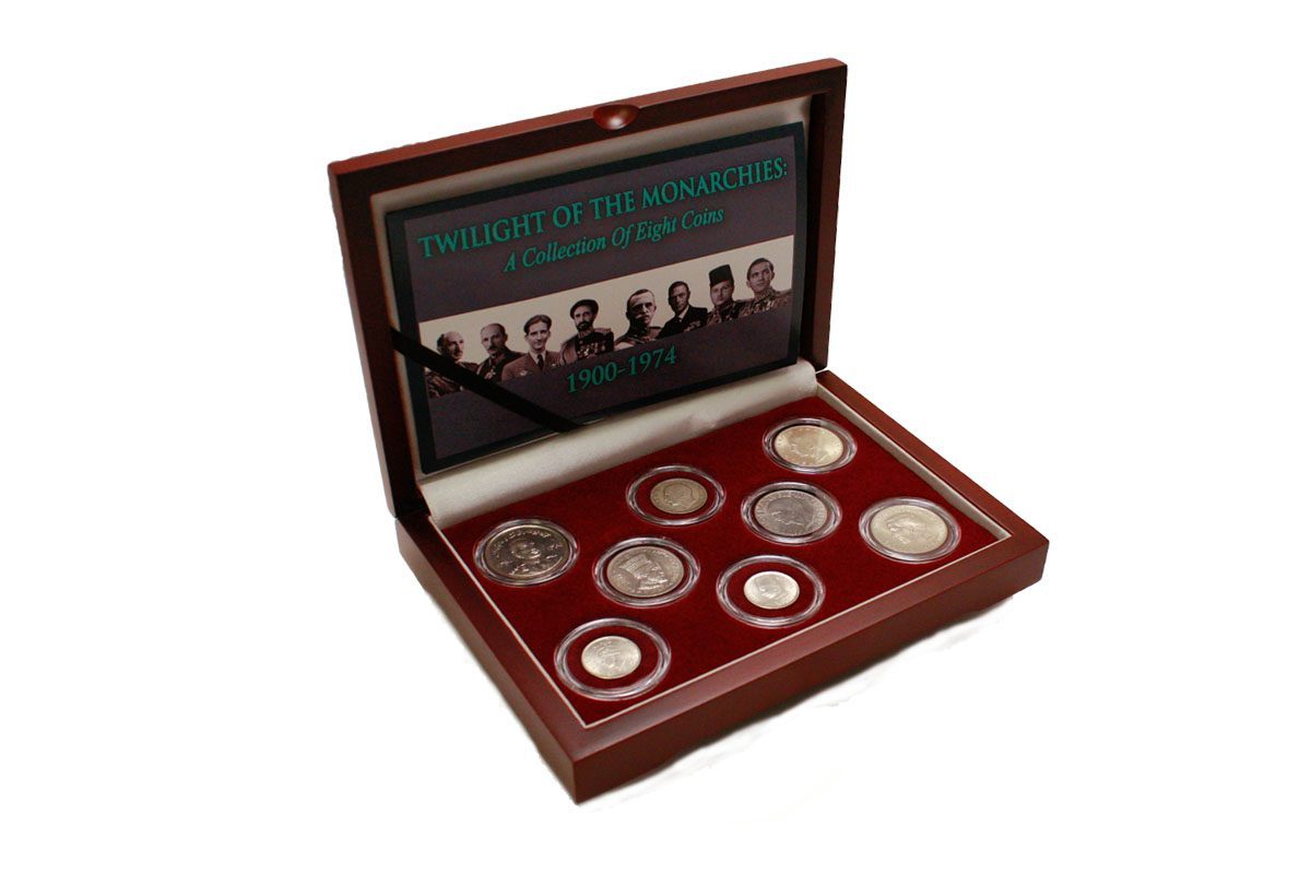 Twilight of the Monarchies Box: A Collection of 8 Coins