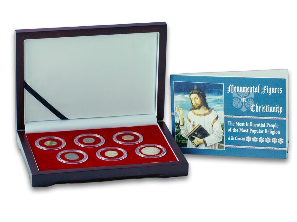 Monumental Figures in Christianity: Box of 6 Coins