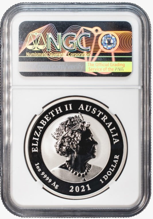 2021 Australian Dragon 1 oz Silver - Chinese Myths & Legends - Perth Mint - NGC MS 70 Early Release