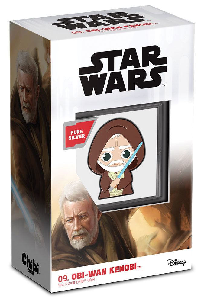 2021 Obi-Wan Kenobi Chibi Collection 1 oz Silver Coin - New Zealand Mint