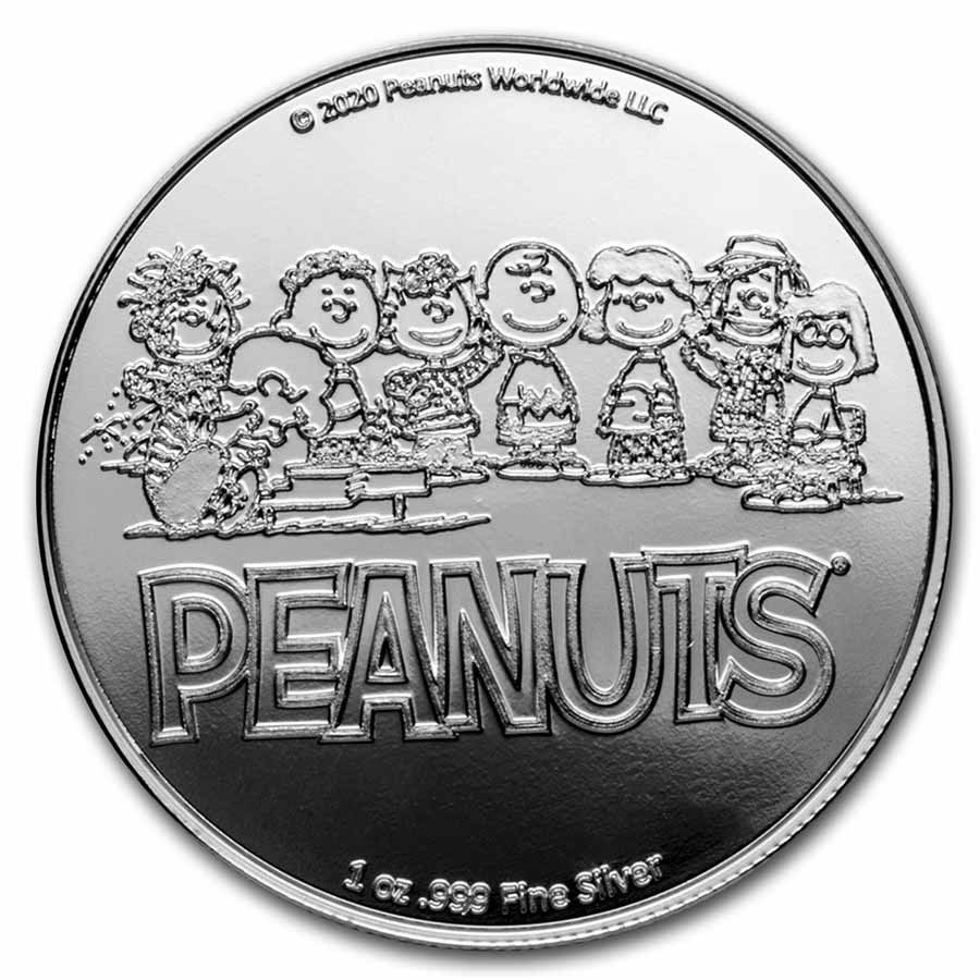 2021 1oz Peanuts Joe Cool Silver Round