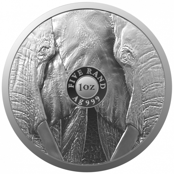 2021 Big Five Series II - Elephant - 1 Oz Silver - South Africa Mint - Brilliant Uncirculated