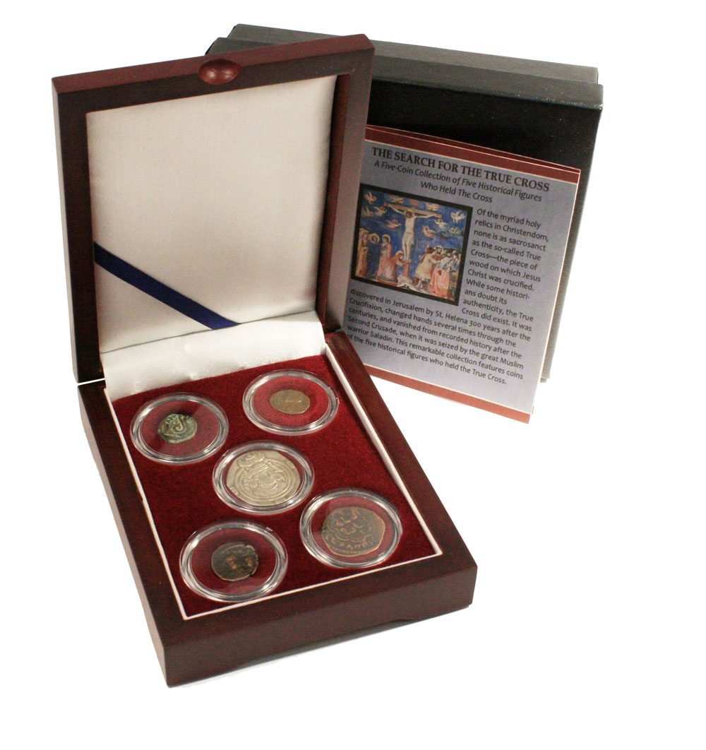 Search for the True Cross: Box of 5 Ancient Coins