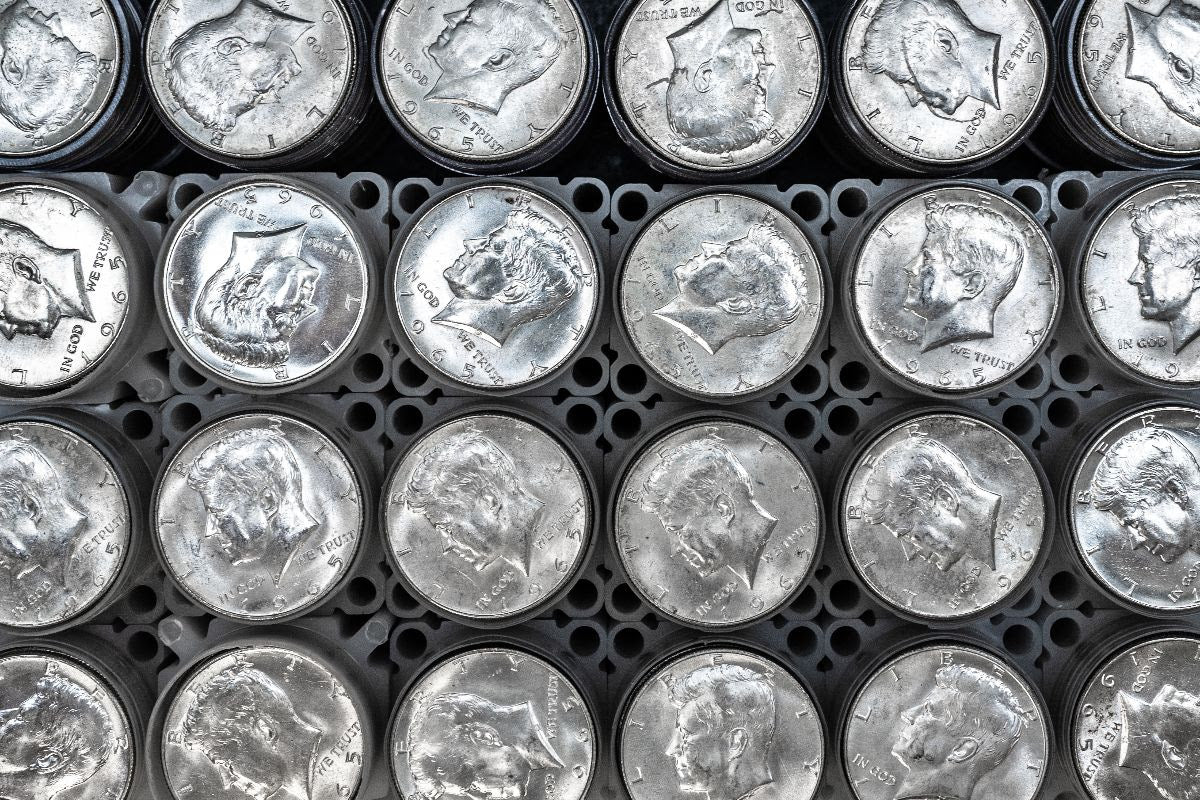 1965 Kennedy 40% Silver Half Dollar Roll of 20 - Uncirculated
