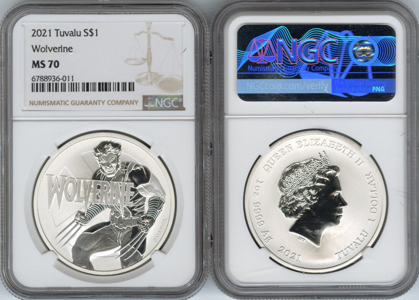 2021 Wolverine 1 Oz Silver NGC MS70