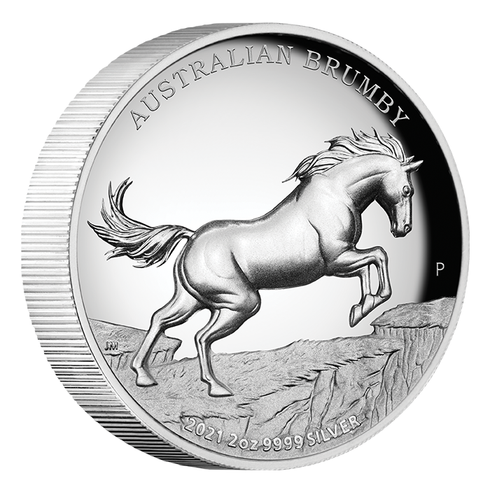 2021 Brumby 2 Oz Silver Proof - Perth Mint