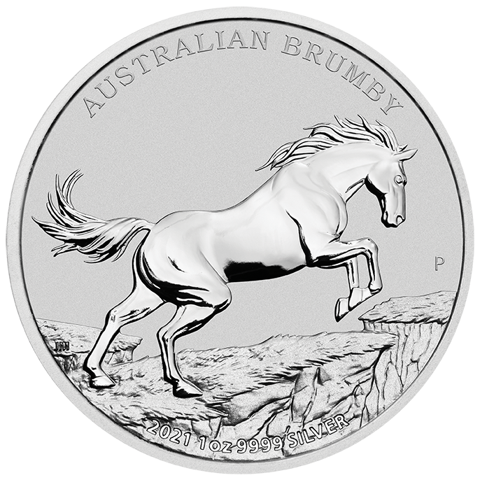 2021 Brumby 1 Oz Silver - Perth Mint - Business Strike