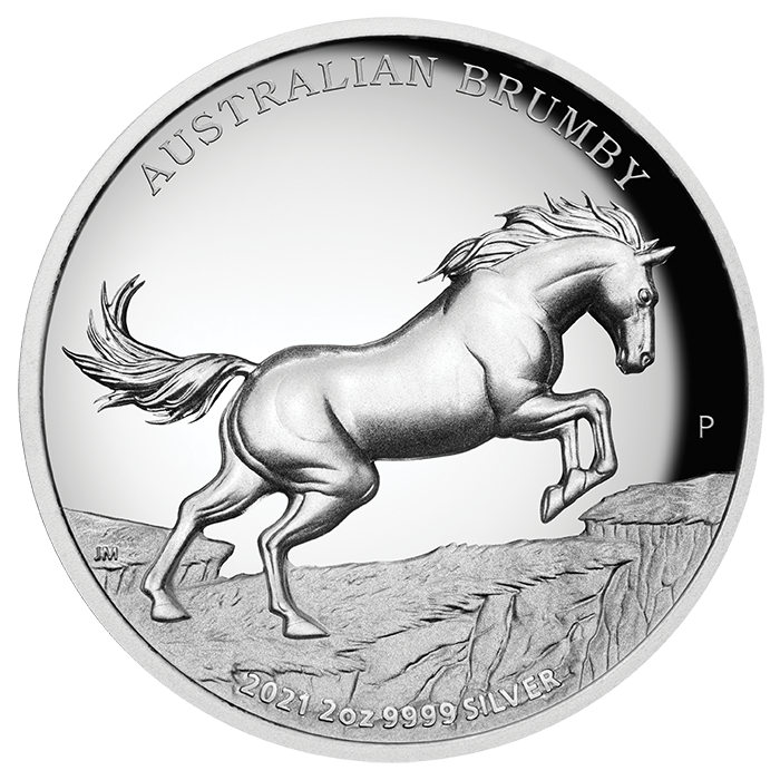 2021 Brumby 2 Oz Silver Proof - Perth Mint