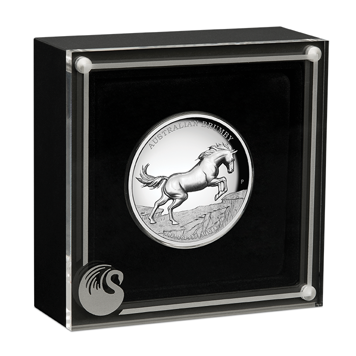 2021 Brumby 2 Oz Silver Proof - Perth Mint