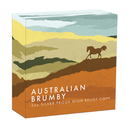 2021 Brumby 2 Oz Silver Proof - Perth Mint