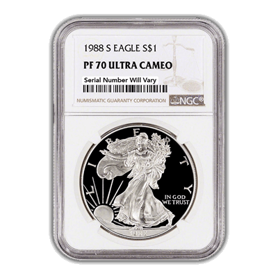 1988 Silver Eagle NGC PF70