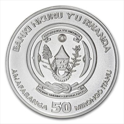 2015 Cape Buffalo 1 Oz Silver - Rwanda - Brilliant Uncirculated
