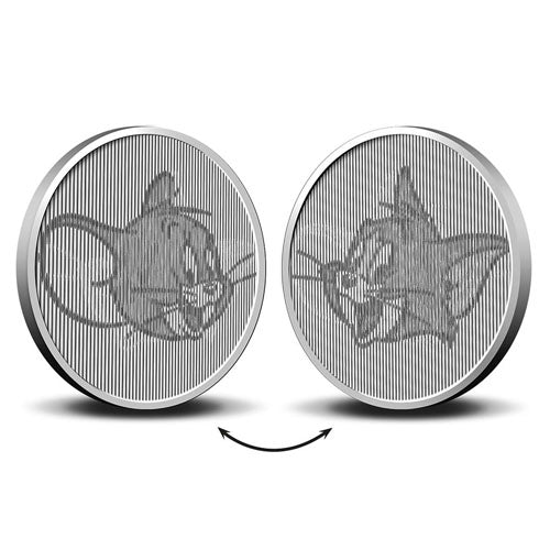 Tom & Jerry 80th Anniversary  - 1 oz Lenticular Silver Round