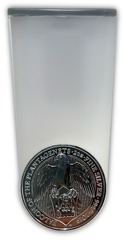 2019 Falcon of Plantagenets 2 oz .9999 Silver Bullion - Queens Beast - Uncirculated Roll of 10