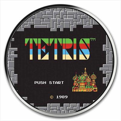 2021 1oz Tetris Rocket Launch Silver Round