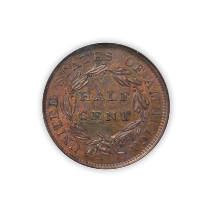 1833 Classic Head Half Cent - NGC MS61 BN