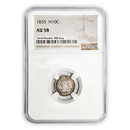 1835 Capped Bust Half Dime NGC AU58 Philadelphia