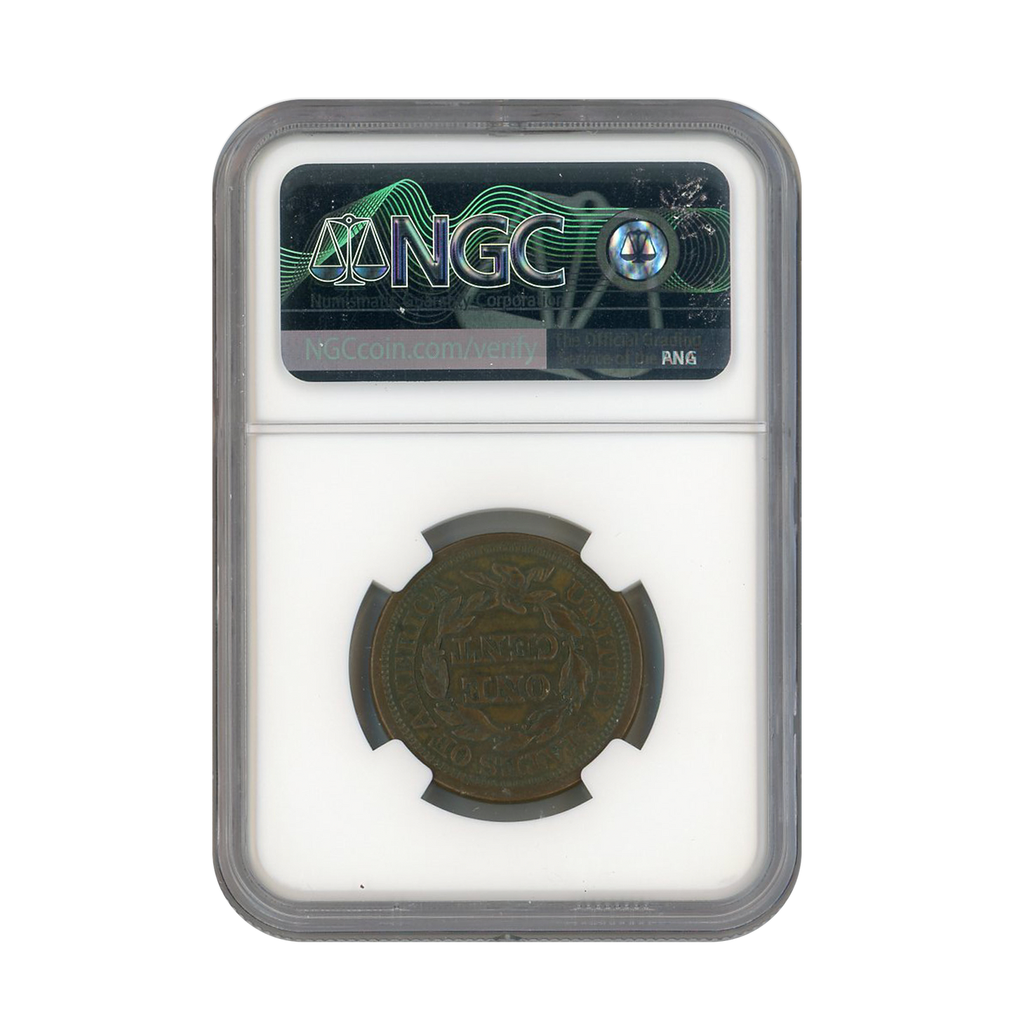 1848 Braided Hair Cent - NGC AU55 BN