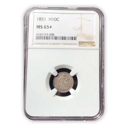 1851 Seated Liberty Dime - NGC MS65+