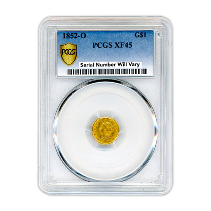 1852-O $1 Gold Liberty PCGS XF45