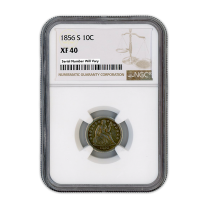 1856 S Seated Liberty Dime - NGC XF40