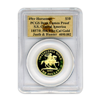1857/0 $10 Gold Horseman Restrike Deep Cameo Proof PCGS