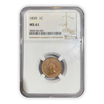1859 Indian Cent - NGC MS61