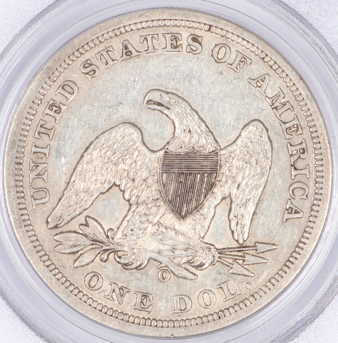 1859 O Seated Lib Dollar - Philadelphia - PCGS AU50