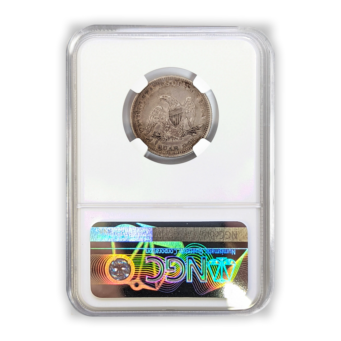 1861 Seated Liberty Quarter Philadelphia - NGC XF 45