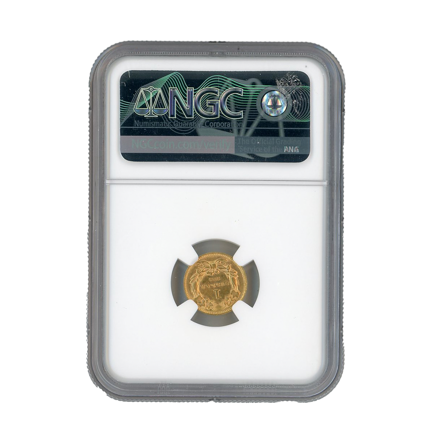 1862 G $1 Gold Liberty Head NGC AU58