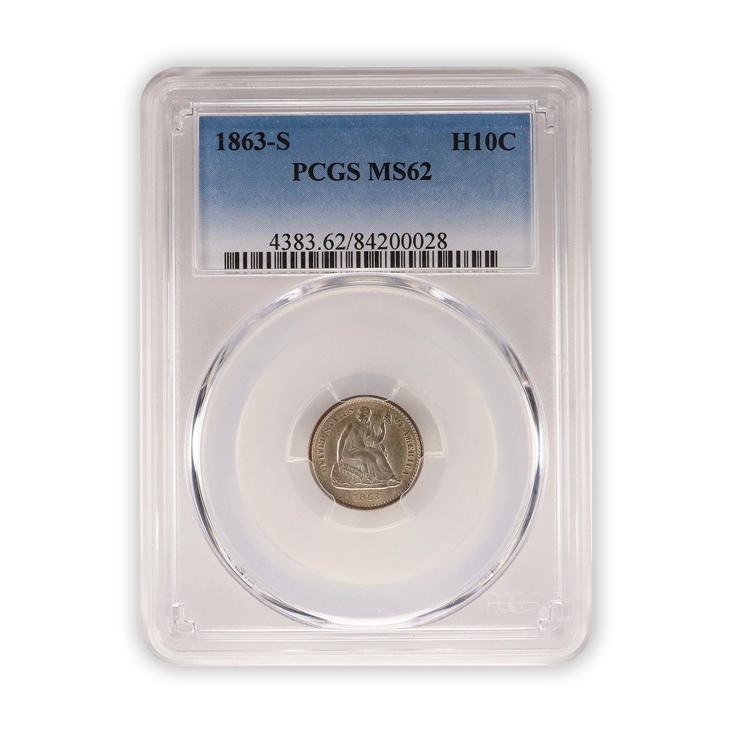 1863-S Seated Liberty Half Dime - San Francisco - PCGS MS62