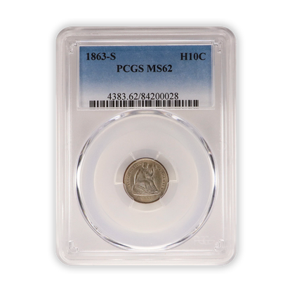 1863-S Seated Liberty Half Dime - San Francisco - PCGS MS62