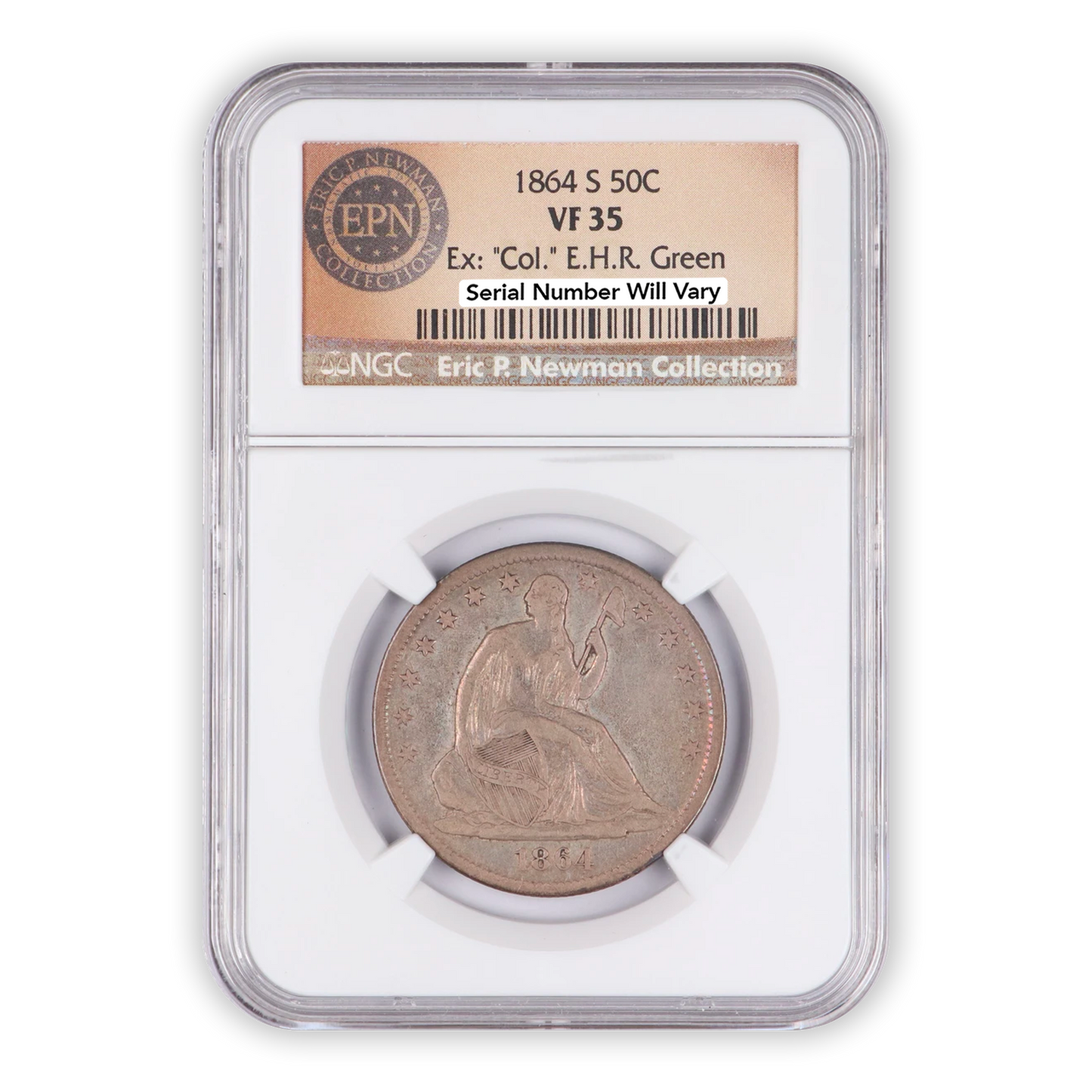 1864 S Seated Liberty Half Dollar San Francisco - NGC VF35 Newman