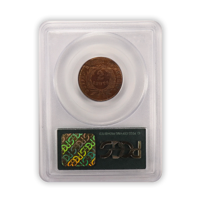 1864 Two Cent Piece Large Motto - PCGS MS63 RB