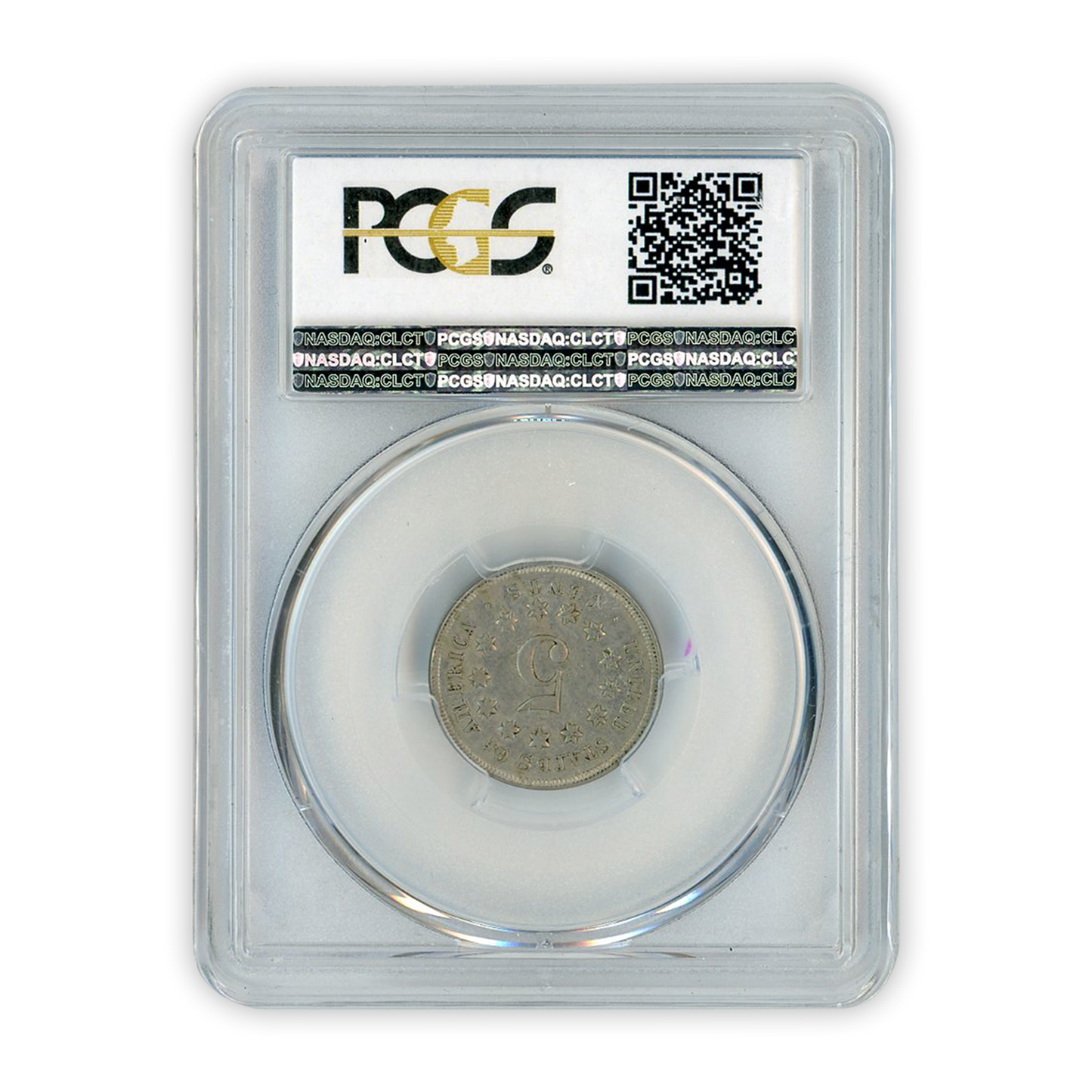 1867 Shield Nickel - No Rays - PCGS AU50