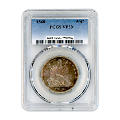 1868 Liberty Half Dollar PCGS VF30