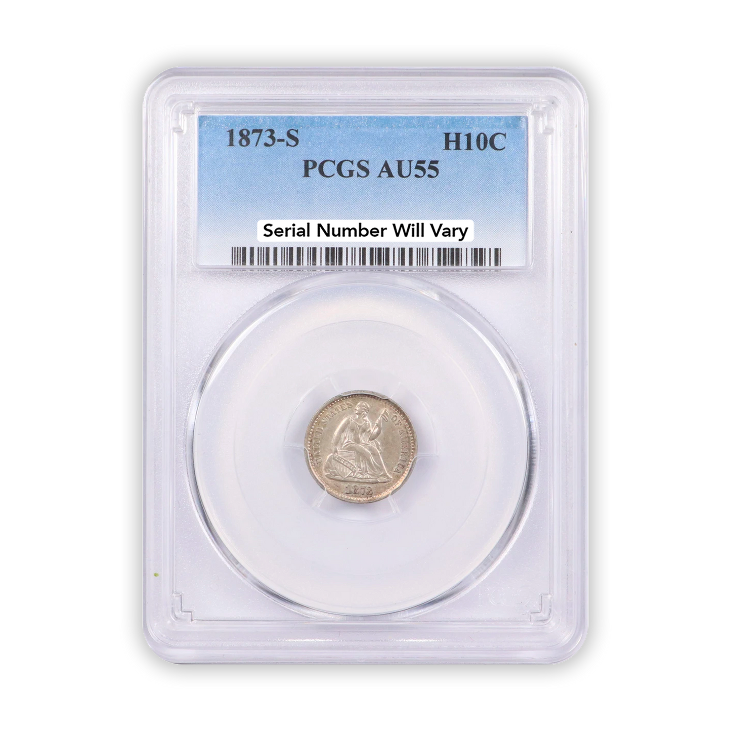 1873-S Seated Liberty Half Dime - PCGS AU55