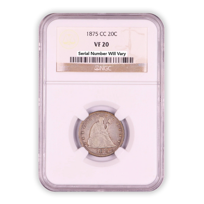 1875 CC Seated Liberty Quarter Carson City - NGC VF20