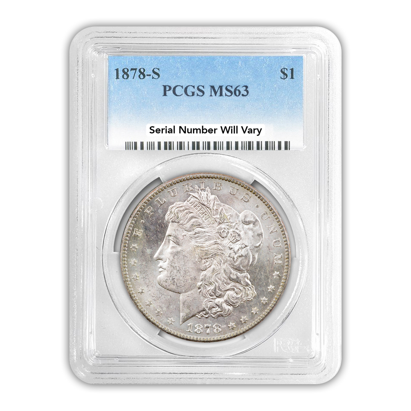 1878 S Morgan Silver Dollar San Francisco - PCGS MS63